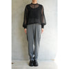 STRETCH TAPERED PANTS-CHACOAL-
