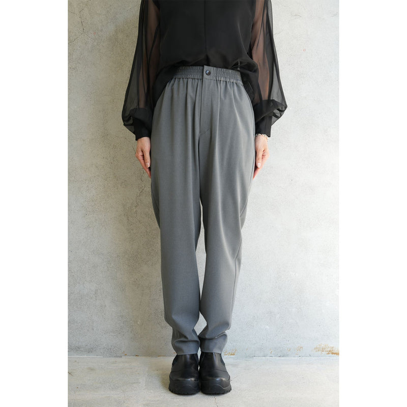 STRETCH TAPERED PANTS-CHACOAL-
