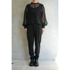 STRETCH TAPERED PANTS-CHACOAL-