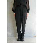 STRETCH TAPERED PANTS-CHACOAL-