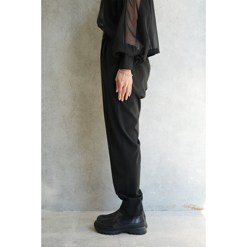 STRETCH TAPERED PANTS-CHACOAL-
