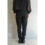 STRETCH TAPERED PANTS-CHACOAL-