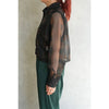 SHEER PLAID SHIRT-GREEN-