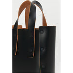 assemble hand bag tall S -BEIGE-
