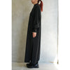 MAXI SHIRT DRESS-BLACK-