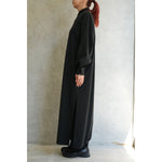 MAXI SHIRT DRESS-BLACK-