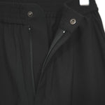 STRETCH WIDE-LEG PANTS-BLACK-
