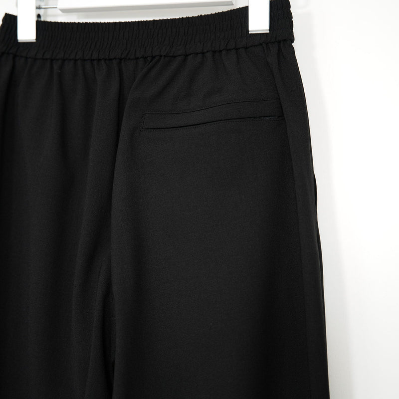 STRETCH WIDE-LEG PANTS-GREEN-