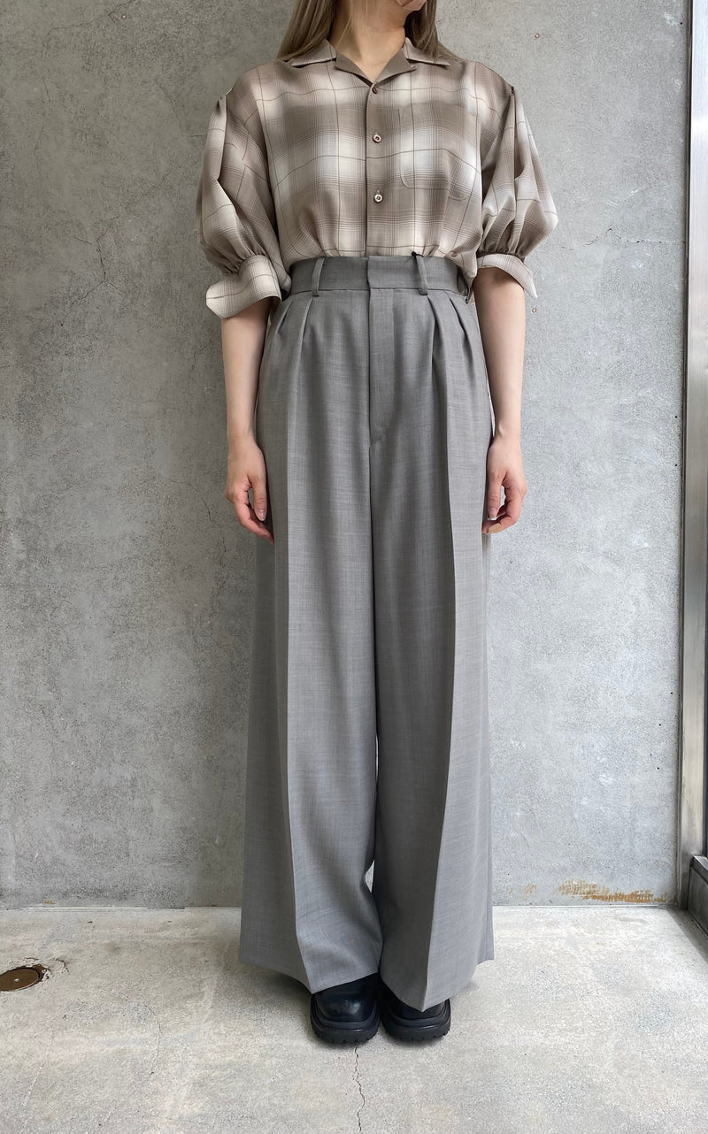 VIYELLA WIDE LEG PANTS-LIGHT PURPLE-