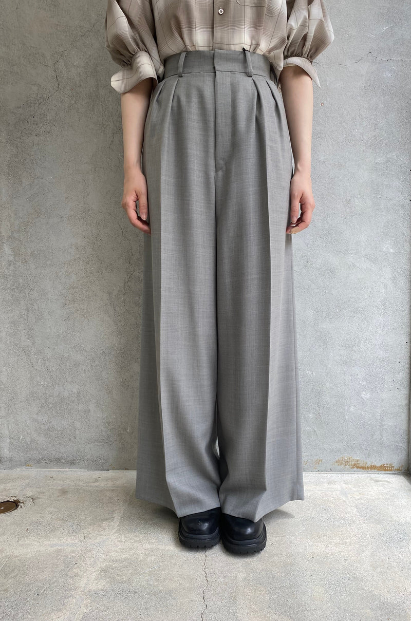 VIYELLA WIDE LEG PANTS-LIGHT PURPLE-