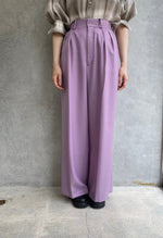 VIYELLA WIDE LEG PANTS-LIGHT PURPLE-
