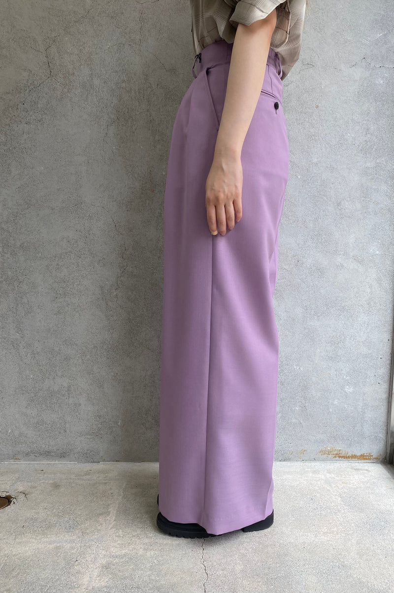 VIYELLA WIDE LEG PANTS-LIGHT PURPLE-