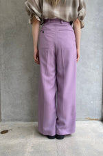 VIYELLA WIDE LEG PANTS-LIGHT PURPLE-