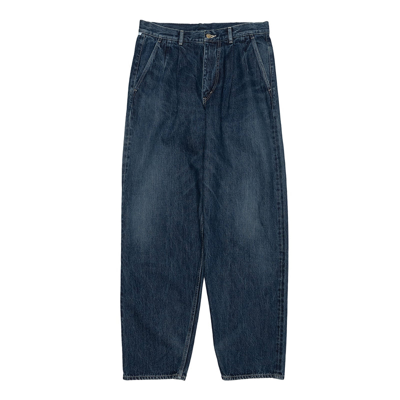 SELVAGE DENIM TWO TUCK TAPERED PANTS