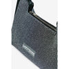 KYOTO METALLIC WRAP BAG SMALL-DARK SILVER×BLACK-