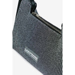 KYOTO METALLIC WRAP BAG SMALL-DARK SILVER×BLACK-