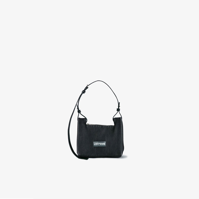 WRAP BAG SMALL-BLACK×IVORY-