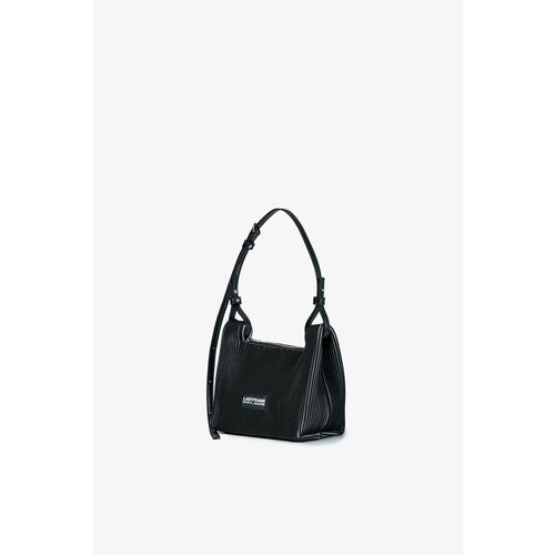 WRAP BAG SMALL-BLACK×IVORY-