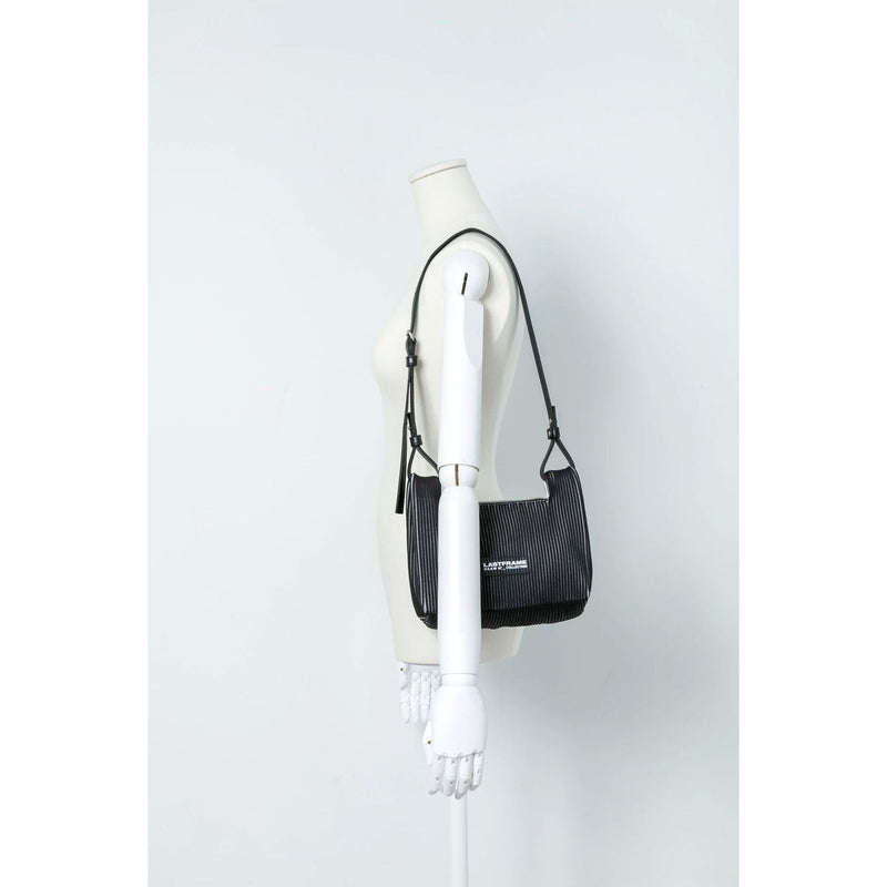 WRAP BAG SMALL-BLACK×IVORY-