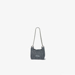 KYOTO METALLIC WRAP BAG MINI(CHAIN)-HOLOGRAM×GRAY-