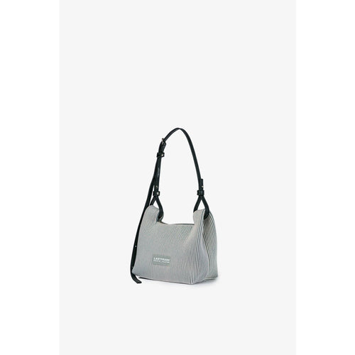 KYOTO METALLIC WRAP BAG SMALL-HOLOGRAM×GRAY-