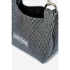 KYOTO METALLIC WRAP BAG MINI(CHAIN)-DARK SILVER×BLACK-