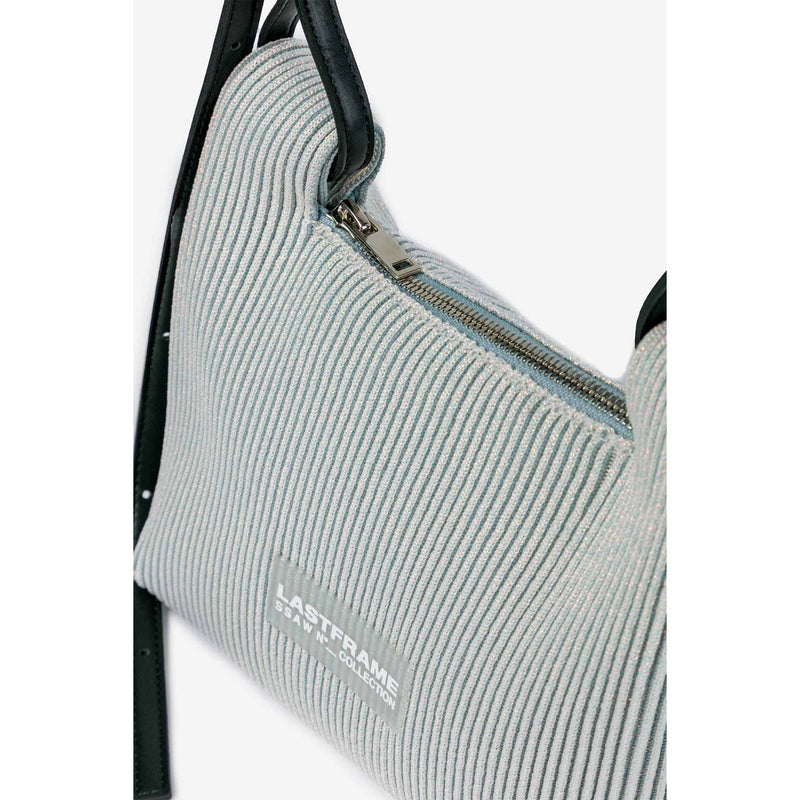 KYOTO METALLIC WRAP BAG SMALL-HOLOGRAM×GRAY-