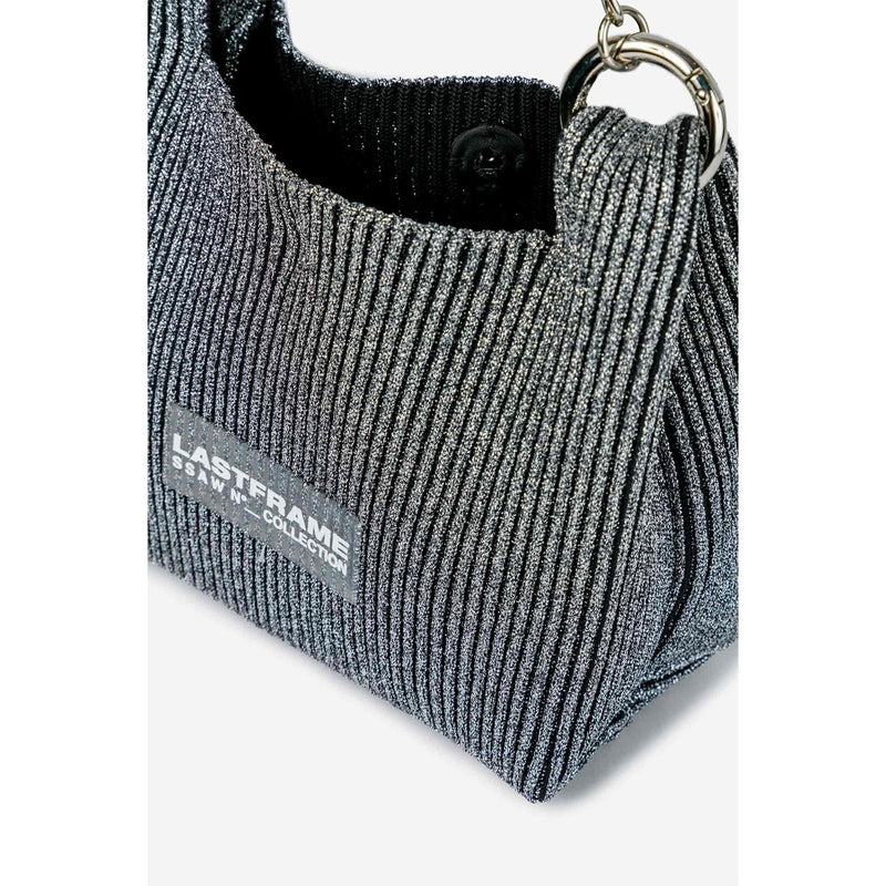 KYOTO METALLIC WRAP BAG MINI(CHAIN)-HOLOGRAM×GRAY-
