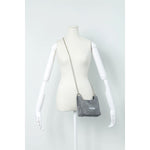 KYOTO METALLIC WRAP BAG MINI(CHAIN)-DARK SILVER×BLACK-
