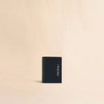 Black leather bifold wallet with Marni Mending embroidery