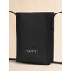 Black leather Museo nano bag with embroidered Marni symbol