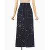 Nature Pattern Jacquard Denim Skirt - blue