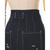 Nature Pattern Jacquard Denim Skirt - blue