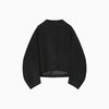 Wool Melton Short Cort - black