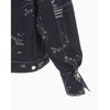 Nature Pattern Jacquard Short Denim Jacket - blue