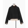 Wool Melton Short Cort - black