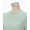 Shirring Jersey Jacquard Short Sleeve Top - light blue