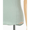 Shirring Jersey Jacquard Short Sleeve Top - light blue