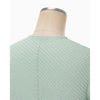 Shirring Jersey Jacquard Short Sleeve Top - light blue