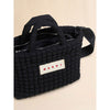 Black nylon Puff small tote bag
