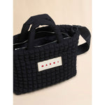 Black nylon Puff small tote bag