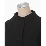 Wool Melton Short Cort - black