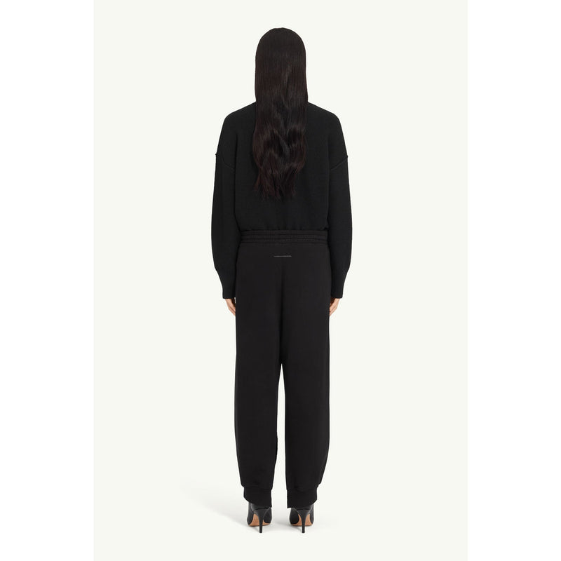 Cotton sweatpants-BLACK-