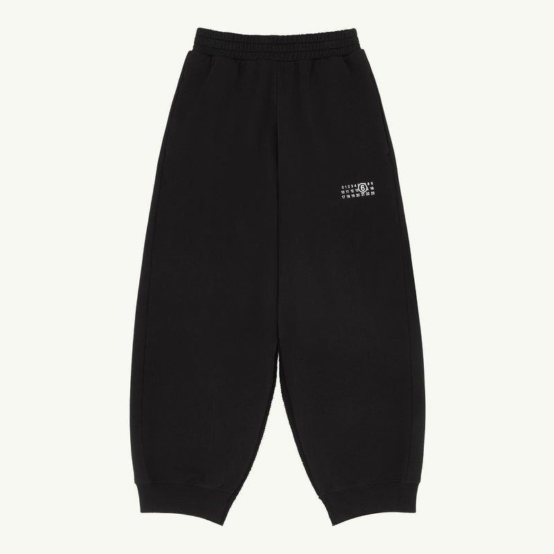 Cotton sweatpants-BLACK-