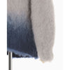 Fur Knitted High Neck Top - grey