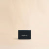 Black leather trifold wallet with Marni Mending embroidery