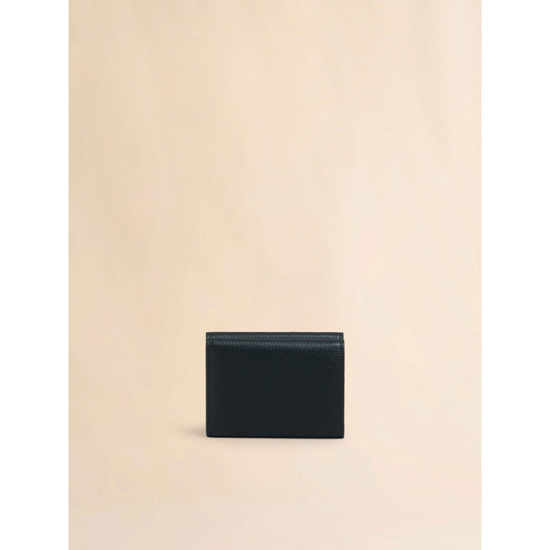 Black leather trifold wallet with Marni Mending embroidery