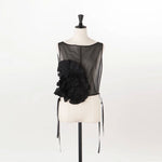 Pleated taffeta decorative gilet