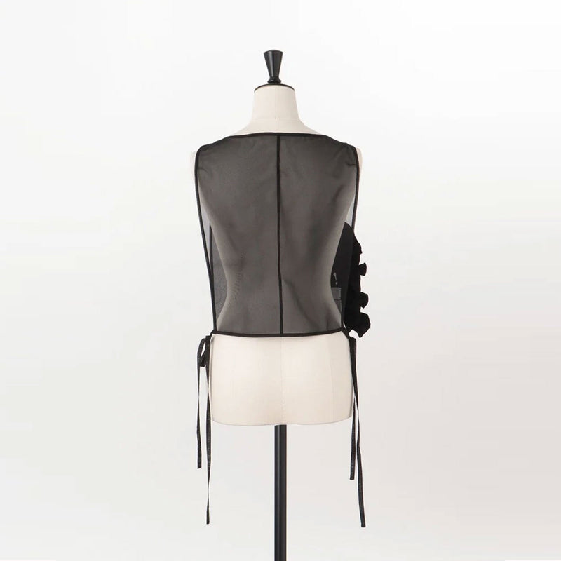 Pleated taffeta decorative gilet