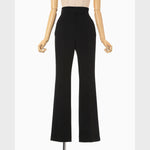 Acetate Polyester High Waisted Center Creased Suit Trouser